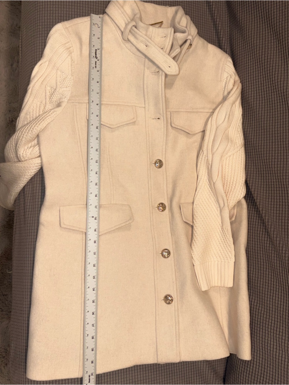 Elie Tahari Mixed Wool Jacket Size Large - Picture 10 of 12